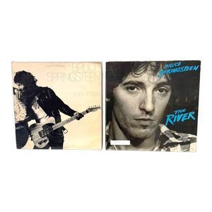 Bruce Springsteen Vinyl Record Lot Born To Run & The River Albums Classic Rock